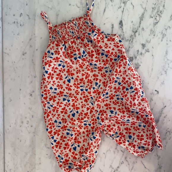Bonpoint print romper. Iconic heart cherry print. - Picture 6 of 6